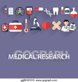 Vector Art - Flat health care and medical research ...