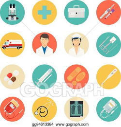Vector Clipart - Medical tools and health care icons. Vector ...