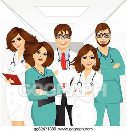 Vector Clipart - Group of medical team professionals. Vector ...