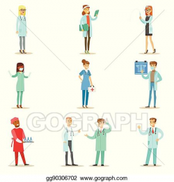 EPS Vector - Doctors with different specializations wearing ...