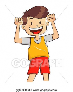 EPS Vector - Boy with strong healthy body. Stock Clipart ...