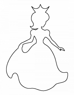 Princess pattern. Use the printable outline for crafts, creating ...