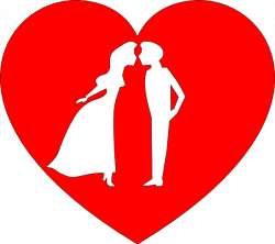 Heart With Couple Kissing Clip Art at Clker.com - vector clip art ...