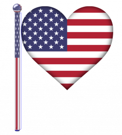 Clipart - USA Heart Flag