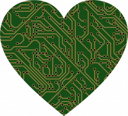 Printed Circuit Board Heart Icons PNG - Free PNG and Icons Downloads
