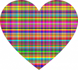 Clipart - Colorful Checkered Heart