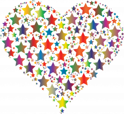 Clipart - Colorful Heart Stars 5
