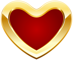 Red and Gold Heart PNG Clipart | Valentine's day | Pinterest | Clip ...
