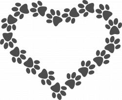Paw Print Heart Decal - Can Be Monogrammed | Pinterest | Transfer ...