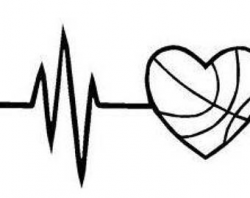 Basketball heartbeat | Etsy