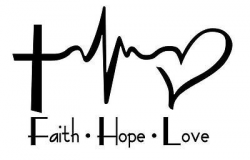Faith Hope Love Cross Heartbeat Heart Vinyl Decal Sticker ...