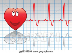 Vector Clipart - Heart and heartbeat. Vector Illustration ...