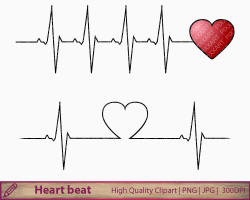Heart beat clipart, heartbeat clip art, love life medical ...