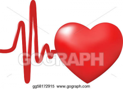 Vector Art - Heart beats. Clipart Drawing gg58172915 - GoGraph
