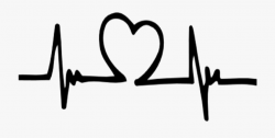 Drawing Heart Pulse Clip Art - Heartbeat With Heart In The ...