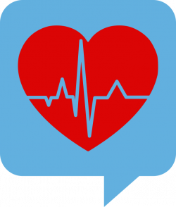 Clipart - Heartbeat Logo for Health.SE. No background. Red heart