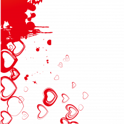 Red ink heart background vector material 2262*2262 transprent Png ...