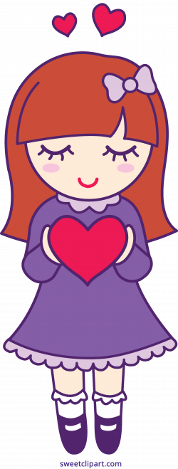 Valentine Girl Hearts Clipart - Sweet Clip Art