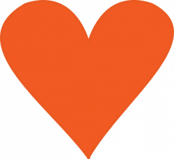 Orange Heart Clip Art at Clker.com - vector clip art online, royalty ...