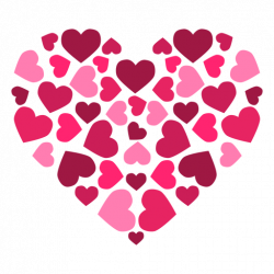 Heart made of hearts sticker - Transparent PNG & SVG vector
