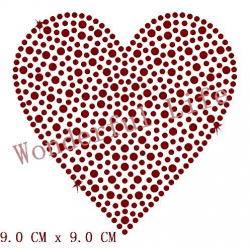US $5.81 49% OFF|Free shipping 3pc/lot red heart design hot fix rhinestones  Iron on heat transfer design image in high quality-in Rhinestones from ...