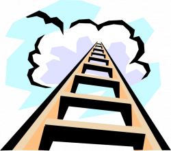 Stairway to Heaven Step Ladder - Vector Image