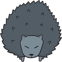 Amazon.com: Cute Gray Black Hedgehog Porcupine Cartoon Emoji ...