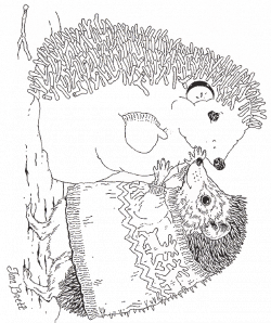 Jan Brett coloring pages: Hedgie Makes a Hedgehog Snowman ...