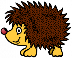Clipart - hedgehog - coloured