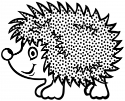 Clipart - hedgehog - lineart