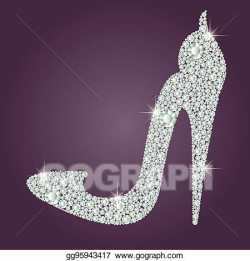 Vector Art - Elegant ladies high heels shoe shape, made with ...
