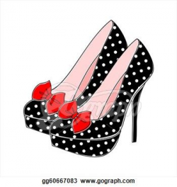 drawing of high heel shoes | Stock Illustration - Polka Dot ...