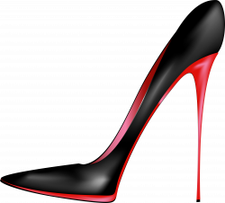 Black Red High Heels Png Clip Art - High Heel Shoe Png ...
