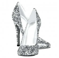 Silver Glitter Pump High Heels Clipart – wikimiki.info