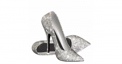Silver Glitter High Heel Shoes Statuette | Zazzle.com