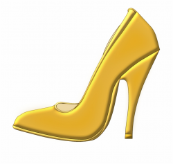 Shoe High Heeled Shoe Png Image - Gold Heel Clipart - high ...