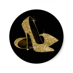 Black And Gold High Heel Shoe Stickers R C E E F V Waf Byvr ...