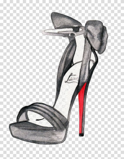 Fashion illustration High-heeled shoe Drawing Watercolor ...