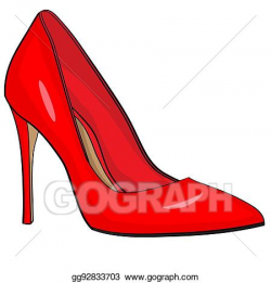 Vector Art - Illustration of isolated woman high heels ...