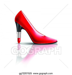 Vector Art - Womens shoes with lipstick heel. Clipart ...