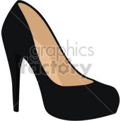 womans black pumps heel clipart. Royalty-free clipart # 408161