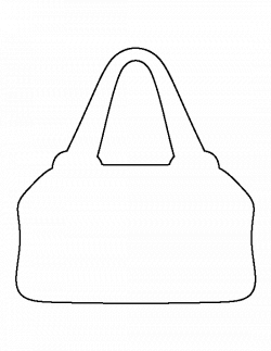 Purse pattern. Use the printable outline for crafts, … | Printable ...