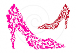 Shoe clipart, shoe silhouettes, digital clip art, high heels ...
