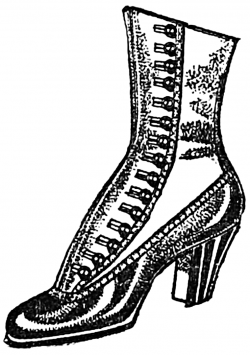 Vintage Woman's Boot public domain clipart | Graphics ...