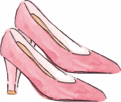 High-heeled footwear Sandal Shoe - Pink watercolor high heels 2931 ...
