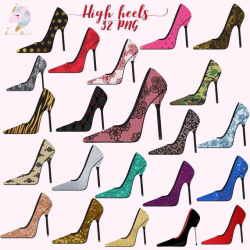 High heels clipart, woman shoe clip art, women accessories ...