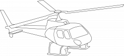 Helicopter Coloring Page - Free Clip Art