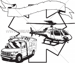 EMS Star Of LIfe | Production Ready Artwork for T-Shirt Printing