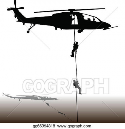 EPS Illustration - Landing of the helicopter. Vector Clipart ...