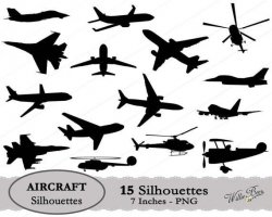 Aircraft SVG, Airplane Silhouette Clip Art, Helicopter SVG ...